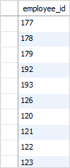 SQL MINUS example